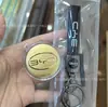 Chaveiro de Ouro Puro 999 Pequeno 20Mg Ouro Mercedes-Benz Bmw Audi Logo de Carro Pingente Presente Chaveiro com Logo de Carro