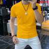 Camiseta de Manga Corta de Algodón Merceizado para Hombre Verano Cuello Redondo Moda de Alta Gama con Múltiples Técnicas t (M902)