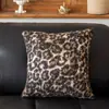 Nova Fronha Estampa Leopardo Transfronteiriça Temu Shein Almofada de Sofá Modelo de Luxo para Villa Almofada de Cabeceira para Casa