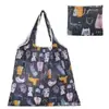 Bolsa de Compras Plegable en Stock, Bolsa Tote Ecológica para Compras de Supermercado, Bolsa de Almacenamiento Tote Portátil Creativa Estampada con Gran Capacidad
