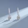 Aretes de Moissanita para Mujer, Ganchos para Oreja de Plata Esterlina de Seis Garras, Aretes Elegantes y Sencillos para Regalo, Aretes de Borla, Envío Directo de Una Pieza