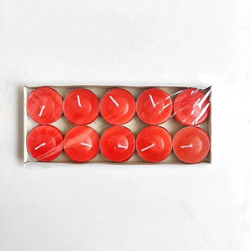 5克红色茶蜡10只白盒装