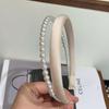 2023 Moda Edição Estreita Alta Craniana Top Headband Cetim Destaque Pérola Elegante Dupla Camada Headband Acessórios para o Cabelo Mulheres High-end Sense