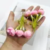 Cuerda de flor de capullo de té mini simulada de 3 puntas, accesorio para el cabello DIY, material para corona, accesorios, fotografía del hogar, arte floral, accesorios de flores artificiales