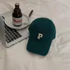 P Carta All-match Cap Feminino Grande Cabeça Rosto Pequeno Boné de Beisebol Estilo Coreano Chapéu da Moda Primavera e Verão Chapéu de Sol para Homens