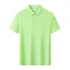 Camisa polo de manga corta unisex de seda helada transpirable de secado rápido para verano, ropa de trabajo con cuello, ropa corporativa para hombre, camiseta personalizada para hombre