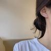 Una Fila de Pendientes de Circonita para Mujer, Verano Lujo Ligero Diseño de Nicho, Pendientes de Gama Alta, Nuevo Estilo Popular, Pendientes Estilo Hong Kong
