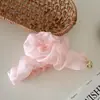 Presilha de Cabelo de Rede Plissada Super Fada Feminina 2025 Novo Estilo Presilha de Cabelo Versátil Presilha Tubarão de Cabelo Acessório de Cabeça para Celebridade da Internet