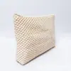 Bolsa de Cosméticos Tejida, Bolsa de Cosméticos de Paja, Bolso Dumpling de Papiro, Bolso Clutch para Almacenamiento de Artículos de Mano Personalización
