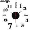 Espejo acrílico sala de estar DIY simple creativo reloj de pared moderno moda decoración tridimensional pegatinas de pared para el hogar reloj