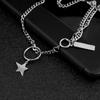 Venta Directa de Fábrica Collar de Estrella Asimétrica Igual que el de Celebridades Cadena para Clavícula Corta para Pareja Hombre y Mujer Venta al por Mayor