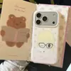 Funda rosa de niña caricatura con pelo amarillo para teléfono Apple 18Promax adecuada para 17Pro doble capa 16Promax18