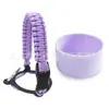Alça de Corda Paracord para Garrafa de Água em Estoque Transfronteiriça, Manga Portátil para Copo Espacial, Alça de Transporte de Copo com Manga de Base de Silicone para Garrafa de Água Portátil ao Ar Livre