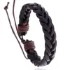 Pulsera punk de fábrica directa de piel de vaca coreana pulsera de cuero tejido retro pulsera suministro de comercio electrónico transfronterizo