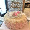 Decoración de Pastel Corona de Diosa Tanabata Cumpleaños Enchufe de Cristal Cisne de Plumas Reina Corona de Perlas Adornos