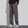 Pantalones Casuales Rectos de Pierna Ancha para Hombre, Nuevos para Primavera y Otoño 2025, Estilo Retro Americano, Holgados, Ropa de Trabajo, Pantalones Largos para Hombre, Modernos