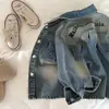 Chaquetas para Niños 2026 Otoño Nuevo Estilo Moda Primaveral y Otoñal Infantil Ropa Retro Moda Tendencia Otoño Chaquetas de Mezclilla para Niños