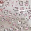 Falda Rosa Hellokitty Calcomanía para Uñas Ins Corazón Girly Relieve Estéreo 5D Hello Kitty Calcomanía DIY para Taza de Agua Cámara