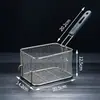 Cesta de Fritura em Aço Inoxidável Malha de Filtro 81 Rede de Fritura Ultra-Densa Cesta de Fritura Grande Comercial Cesta de Controle de Óleo Peneira Cesta de Peneirar Pós Rede Peneira