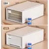 Caixa de armazenamento de plástico tipo gaveta de instalação gratuita, caixa de armazenamento de guarda-roupa doméstico, caixa de armazenamento de roupas combinadas multicamadas, atacado