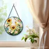Colgante de Vidrio de Colores Pájaro Doble Girasol Transfronterizo Adorno de Vidrio para el Hogar Decoración de Ventana Atrapasol para el Jardín