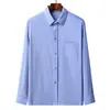 Camisas de Manga Longa de Verão para Homens de Meia-Idade e Idosos, Camisas Brancas Masculinas, Soltas e Versáteis, Camisas Finas para Idosos