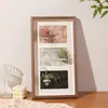 Personalización en Lotes PequeñosSet de Marcos de Fotos de Madera con Forma de Piña con Montaje Magnético en Pared Marco de Exhibición