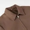 Comércio Exterior 2024 Outono Nova Moda Feminina Estilo Europeu e Americano Casual Elegante Simples Gola Lapela Zíper Duas Cores Jaqueta de Lã