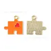 Autismo Autismo Rompecabezas Joyería con Goteo de Aceite Accesorios Colgante DIY Cadena de Teléfono Móvil Llavero Colgante Hecho a Mano