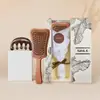 Peine Masajeador Ventilador de Plátano Antiestático Peine Suavizante Tecnología Negra Peine Antibacteriano para el Cuidado del Cabello Peine para Mujeres