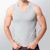 Chaleco de seda de hielo para hombre, camiseta fina sin mangas sin costuras para hombre, ropa deportiva holgada de fitness, ropa exterior de secado rápido, chaleco informal de moda