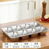 Caja de condimentos dividida de acero inoxidable 304 con tapa, caja de almacenamiento de condimentos para cocina comercial, disponible en opciones de ocho compartimentos y seis compartimentos, adecuada para puestos