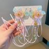 Set de Tocado para Niños de Estilo Chino Horquilla Dinastía Han para Niñas Horquilla de Estilo Antiguo Sacudida Paso Súper Hada Borla Mariposa Accesorios para el Cabello