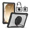 Nova Capa Protetora Transparente de TPU Anti-queda para Samsung Tab A9 A9 Plus Pulseira Suporte Giratório Capa Plana