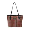 2025 Bolso de Hombro Nuevo Retro Coreano Textura de Viaje Bolso Tote Cuadros de Lana Bolso de Gran Capacidad Bolso de Mujer