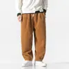 Nuevos Pantalones Harem Sueltos Estilo Chino Otoño e Invierno Pana Talla Grande Pantalones Casuales Pantalones Rectos Cónicos para Hombre