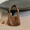 Bolsa de Gran Capacidad para Mujer Otoño 2026 Nuevo Bolso de Hombro Único de Alto Valor Bolso Tote de Color Sólido Retro Relajado Moderno