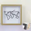 Marco de fotos de madera de Amazon, cesta para guardar entradas, caja para guardar postales y mapas de viaje, caja para ahorrar dinero con entradas de concierto