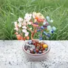 Árvore de Cristal Natural Mais Vendida Árvore de Cristal da Fortuna Cornucópia Base para Xícara de Chá Árvore da Fortuna Enfeites de Fortuna para Mesa de Casa
