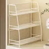 Prateleira de armazenamento para mesa de jantar e bancada, organizador multicamadas funcional para lanches, sachês de chá e copos