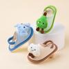 Pantuflas de Primavera y Otoño Lindas Pantuflas para el Hogar Cuatro Estaciones de Dibujos Animados de Tela para Niñas Baotou Ligeras Zapatos de Piso con Correas Traseras