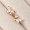 Pendientes asimétricos de mariposa y circonita en plata de ley 925 para mujer, sencillos, modernos, con personalidad, ligeros, de lujo, exquisitos y elegantes, E0824