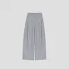 Calça Lã Grossa Forrada com Fleece Perna Larga para Mulheres 2025 Inverno Novo Estilo Cintura Alta Quente Emagrecedora Macia Reta
