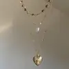 Diseño Único Collar de Perlas en Forma de Corazón, Uso en Capas Múltiples, Cadena de Cuello Elegante, Simple y Moderno, Cadena para Clavícula Personalizada para Mujeres