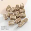 Contas Cerâmicas Quadradas com Esmalte Floral Vintage Acessórios para Roupas Materiais Contas Quadradas Contas Soltas Colar de Mão Joias DIY Feitas à Mão