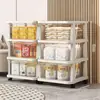 Organizador de almacenamiento de juguetes para niños, estante de almacenamiento de plástico multicapa para el hogar, caja de almacenamiento gruesa y duradera para snacks y ropa
