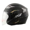 Casco GXT Casco de Motocicleta Hombres Coche Eléctrico Doble Visera Medio Casco Mujeres Verano Cuatro Estaciones Medio Cubierto G708