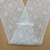 Renda Bordada de Algodão Off-White com 10cm de Largura Renda de Laço de Renda Bordada à Mão DIY Acessórios para Roupas Acessórios de Cabelo Acessórios de Renda em Laço