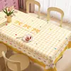 Mantel de comedor fresco y sencillo, sin lavado, impermeable y a prueba de aceite, tapete de mesa de PVC, mantel de mesa de lujo ligero estilo ins de alta gama