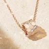Collar Panal Versión Corte CNC Seiko Chapado en Oro Grueso de 18k Cadena Clavícula Diamante Oro Rosa Ventas Directas de Fábrica